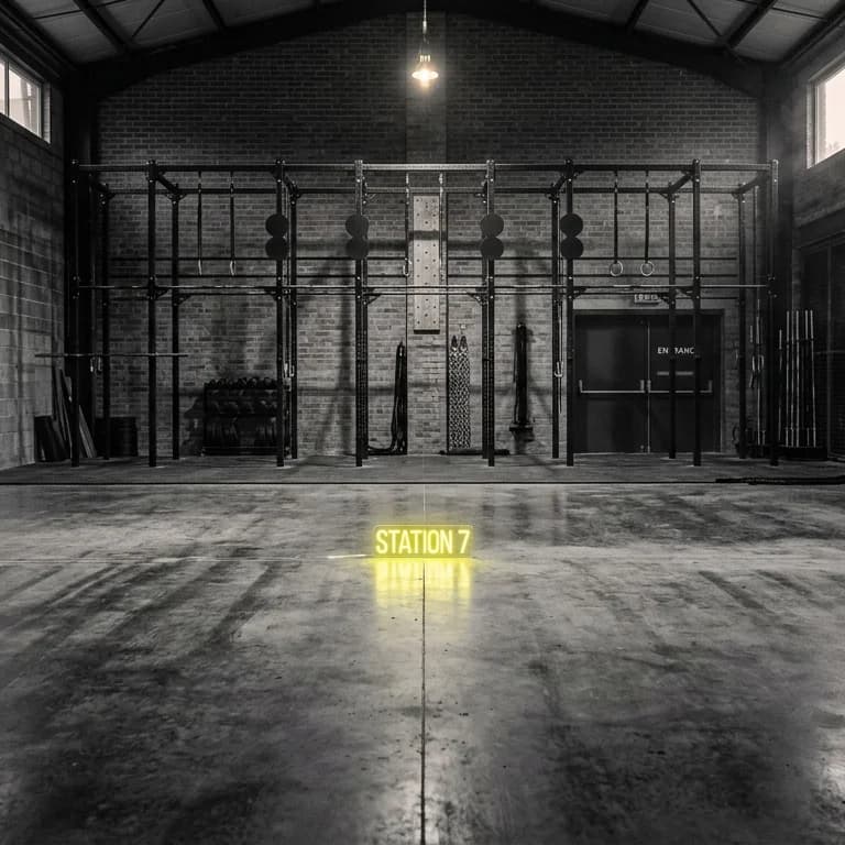 Empty industrial gym arena